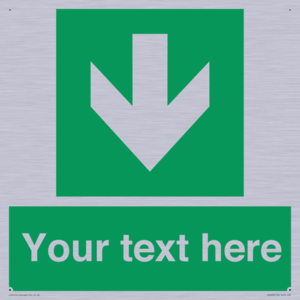 Safe condition Custom arrow down sign